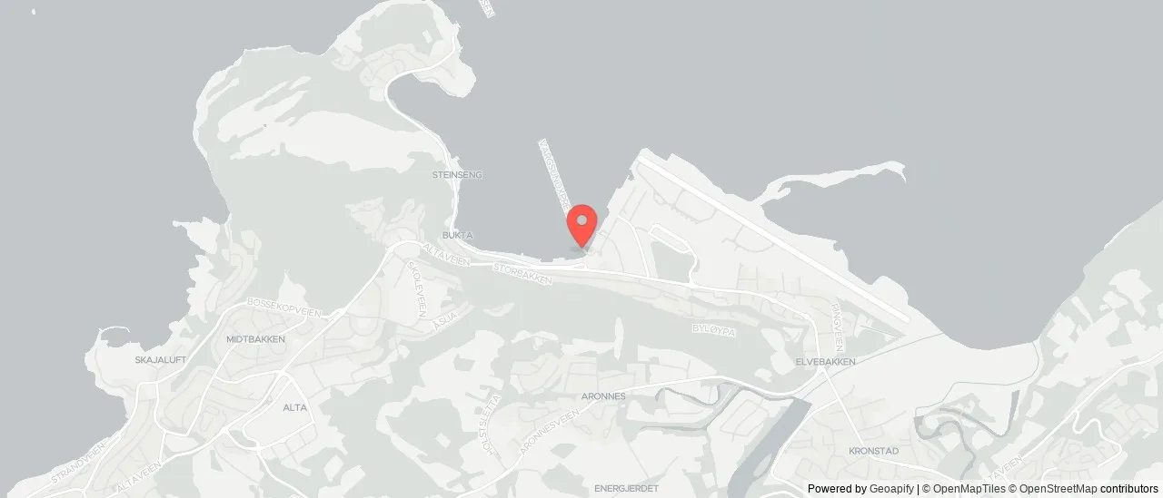 Alta hurtigbåtterminal to Sørvær kai