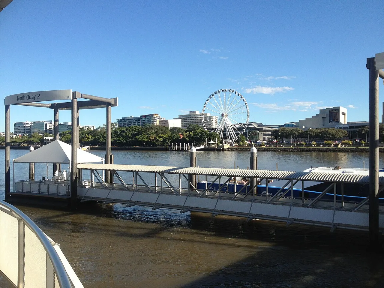 North Quay ferry terminal to QUT Gardens Point ferry terminal