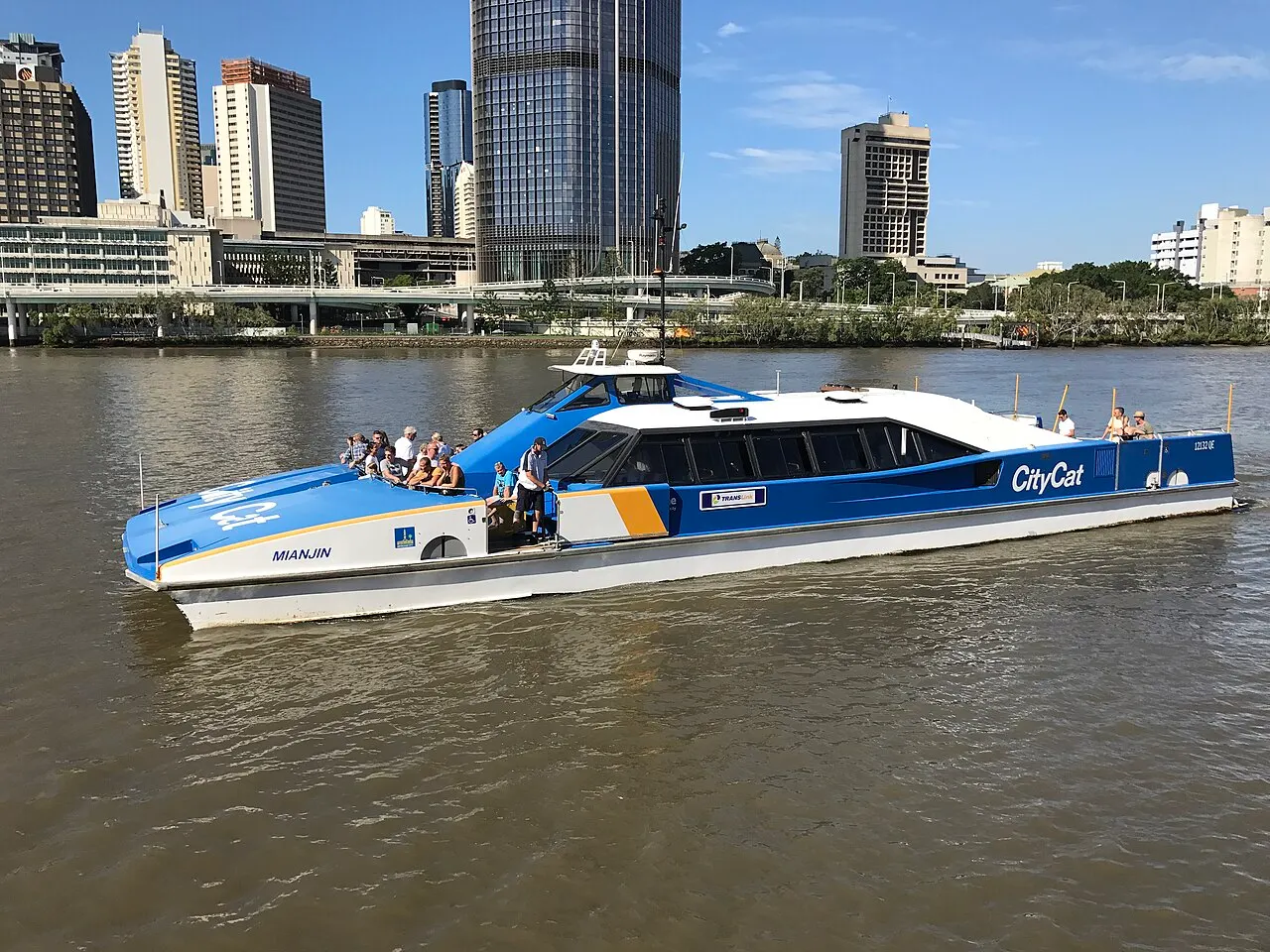 South Bank ferry terminal to North Quay ferry terminal